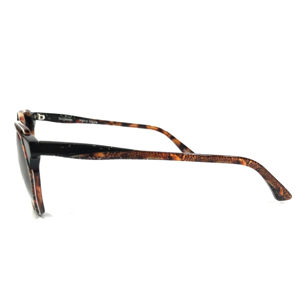 BOZ Sunglasses DESTINY 6000 Black with Orange Tiger Eyes w/ Gray Gradient Lenses